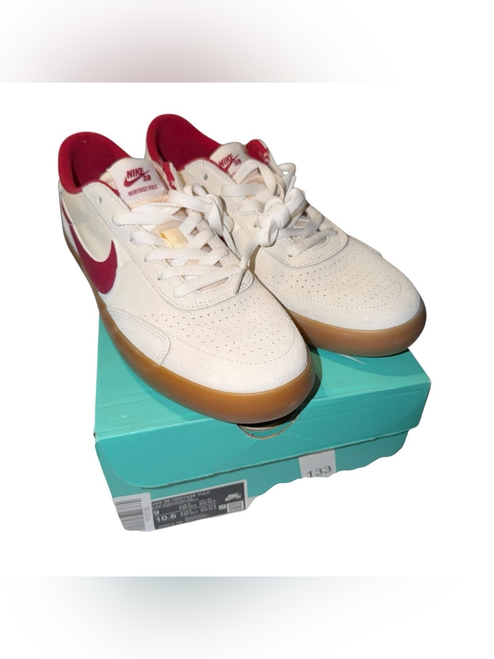 Nike Heritage Vulc SB 'Summit White Cardinal Red'
